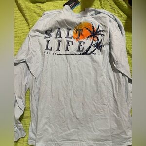 Salt Life Men's Sky Blue Tee,XL,New